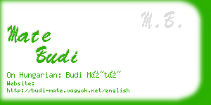 mate budi business card